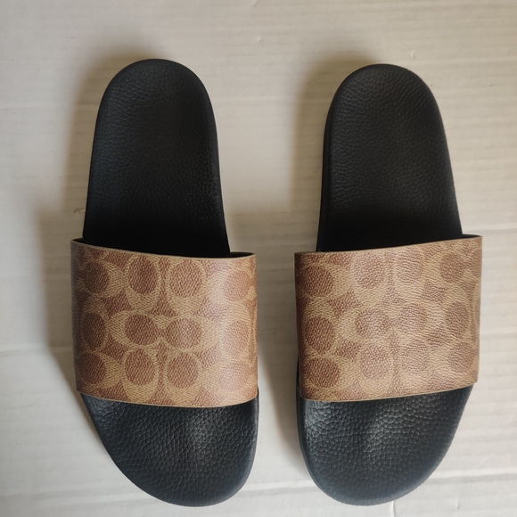 Coach Shoes - Coach Black and Brown Sandals